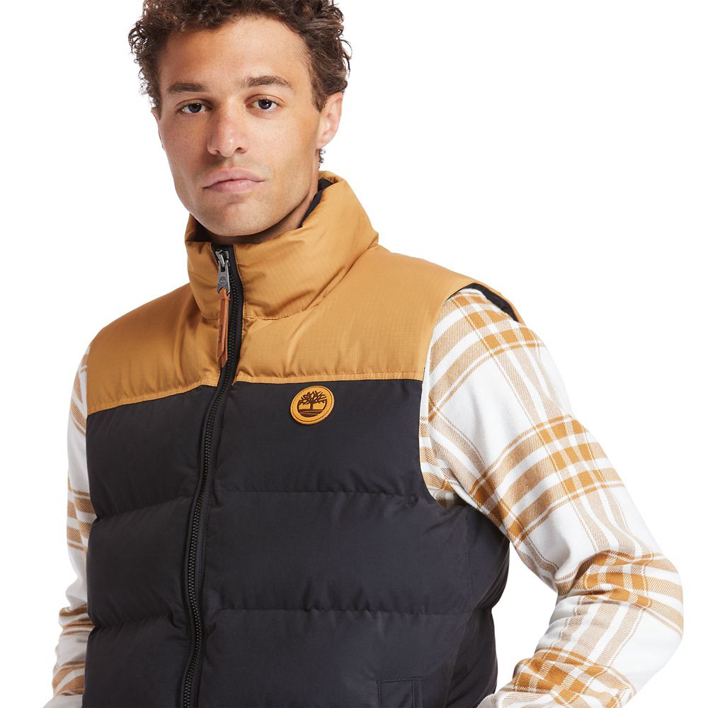 Timberland Mens Jackets Outdoor Archive Hooded Puffer - Brown/Black - India ZF1962380